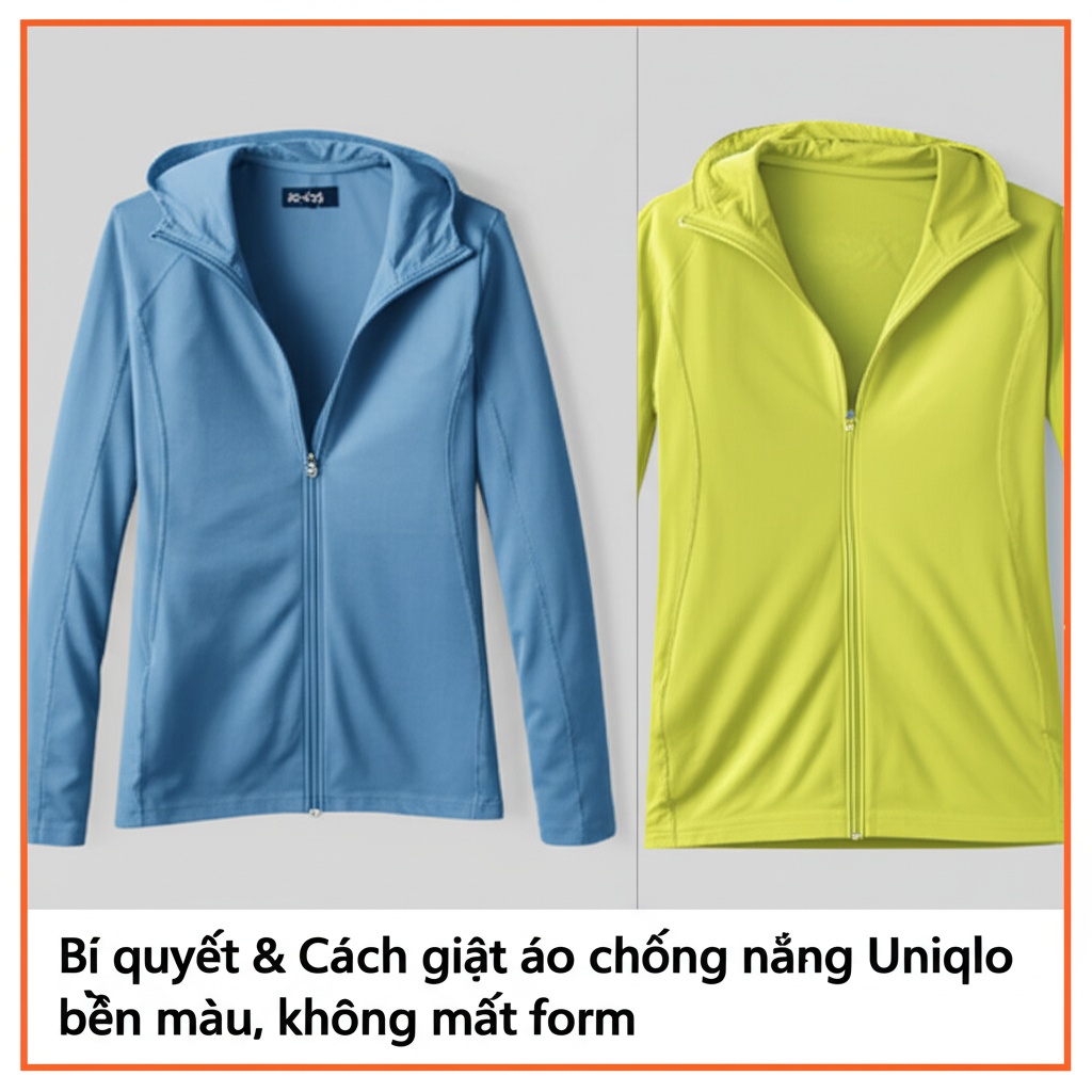 Hình minh họa cho bài viết: Bí quyết & Cách giặt áo chống nắng Uniqlo bền màu, không mất form