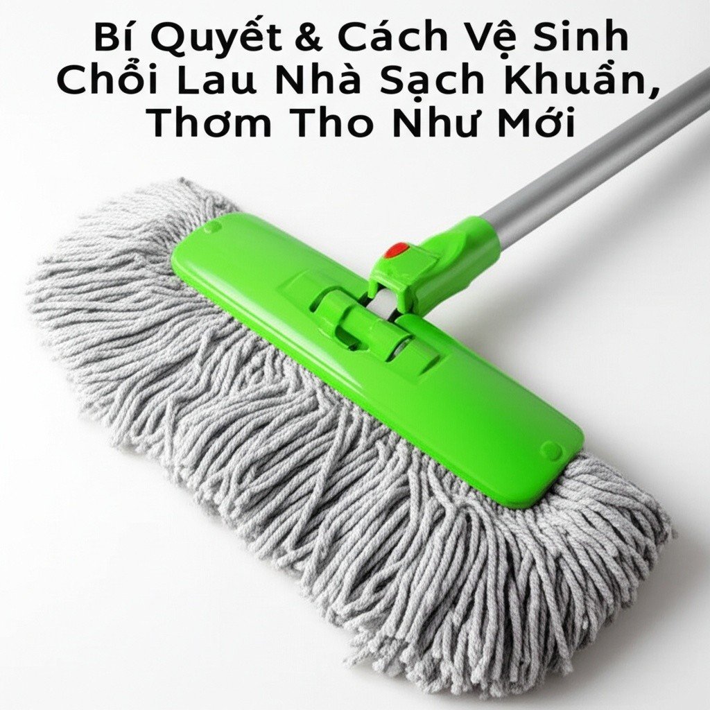 Hình minh họa cho bài viết: Bí Quyết & Cách Vệ Sinh Chổi Lau Nhà Sạch Khuẩn, Thơm Tho Như Mới
