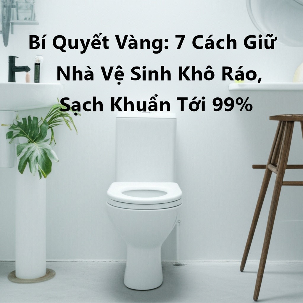 Hình minh họa cho bài viết: Bí Quyết Vàng: 7 Cách Giữ Nhà Vệ Sinh Khô Ráo, Sạch Khuẩn Tới 99%