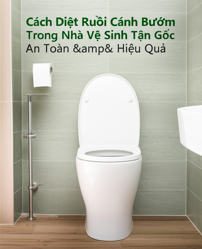 Hình minh họa cho bài viết: Cách Diệt Ruồi Cánh Bướm Trong Nhà Vệ Sinh Tận Gốc, An Toàn & Hiệu Quả