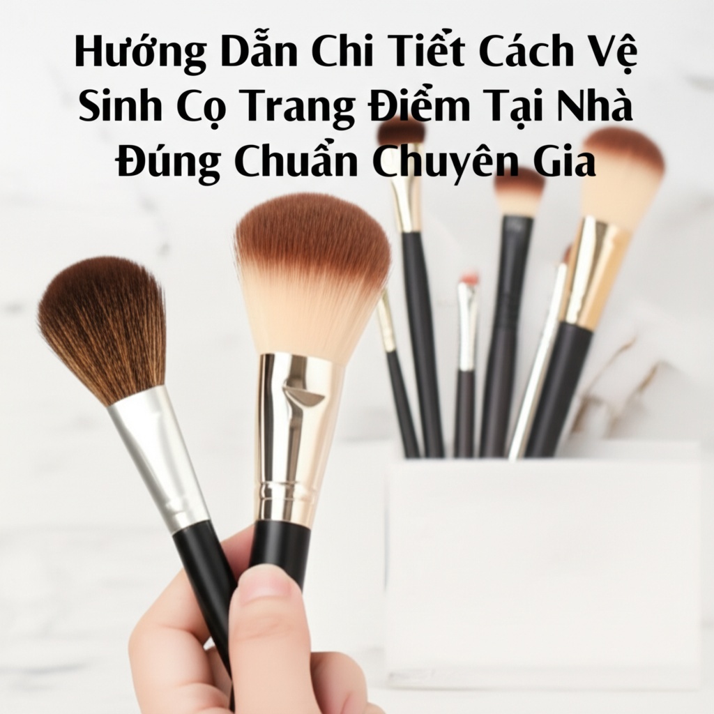 Hình minh họa cho bài viết: Hướng Dẫn Chi Tiết Cách Vệ Sinh Cọ Trang Điểm Tại Nhà Đúng Chuẩn Chuyên Gia
