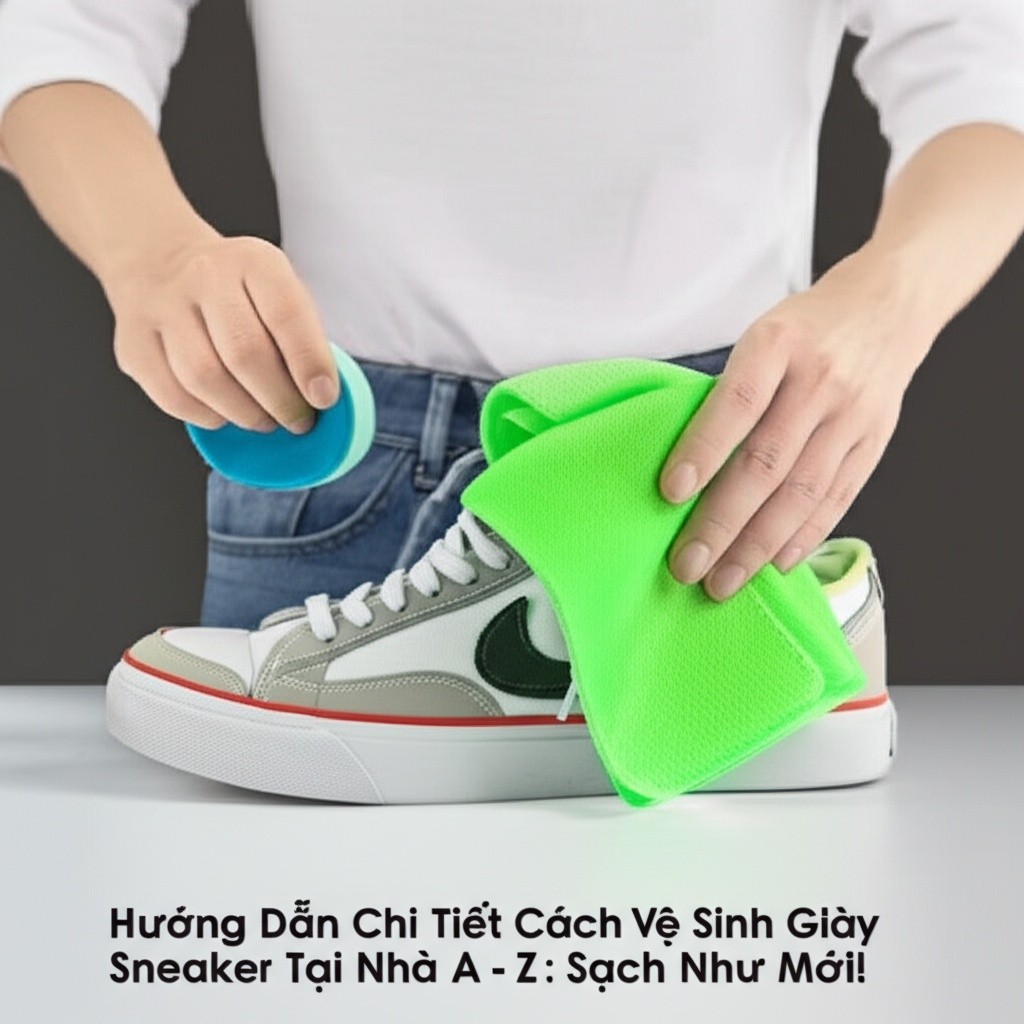 Hình minh họa cho bài viết: Hướng Dẫn Chi Tiết Cách Vệ Sinh Giày Sneaker Tại Nhà A-Z: Sạch Như Mới!