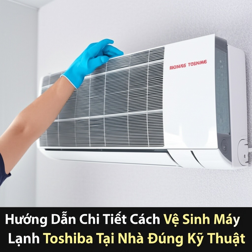 Hình minh họa cho bài viết: Hướng Dẫn Chi Tiết Cách Vệ Sinh Máy Lạnh Toshiba Tại Nhà Đúng Kỹ Thuật