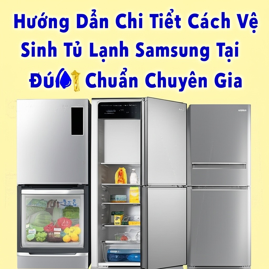 Hình minh họa cho bài viết: Hướng Dẫn Chi Tiết Cách Vệ Sinh Tủ Lạnh Samsung Tại Nhà Đúng Chuẩn Chuyên Gia